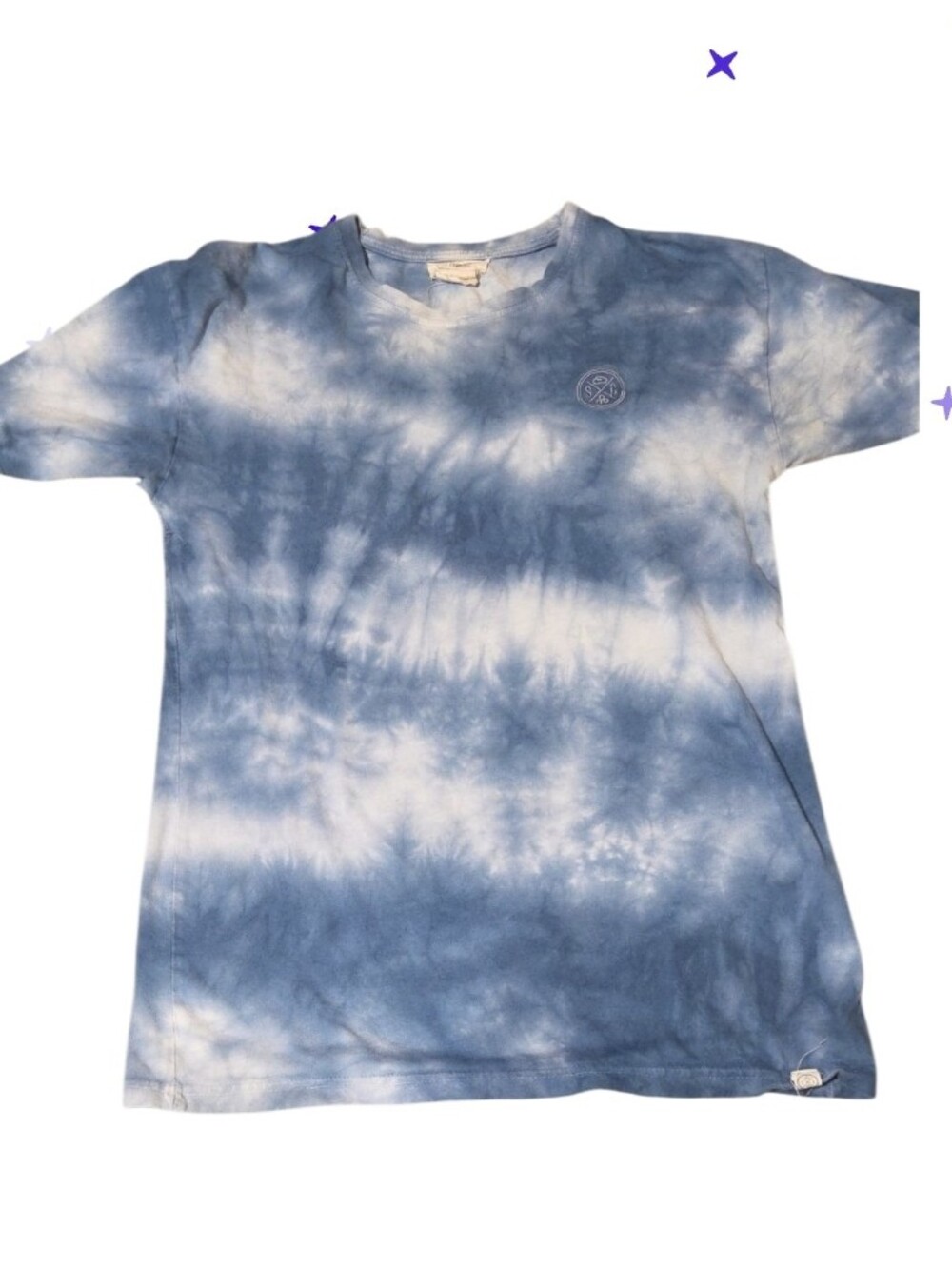 Sand Cloud Organic Cotton S Unisex Blue Tie-Dye Tee